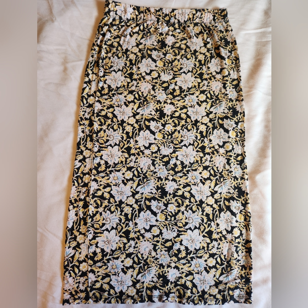 Billabong Floral Stretch Midi Skirt Size M